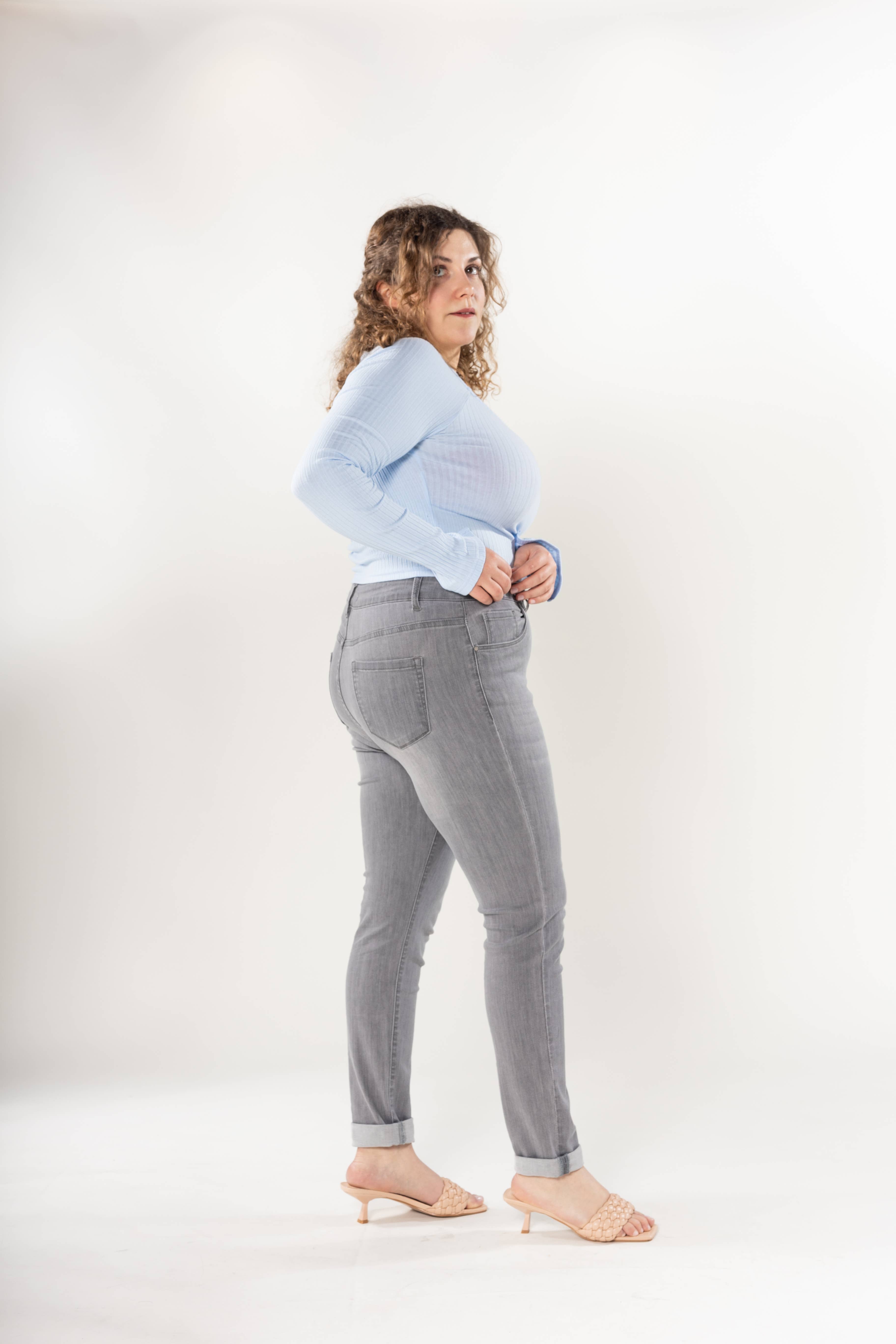 Nina Carter - Venta al por mayor Vaqueros - Mujer - Jeans ajustados elásticos de talla grande Nina Carter P102GT25