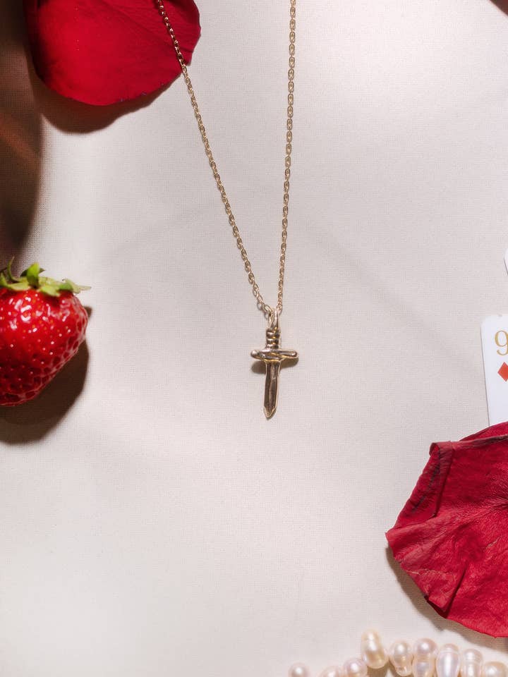 Mini Dolk halsband 14k guld för wholesale av Weave Gold