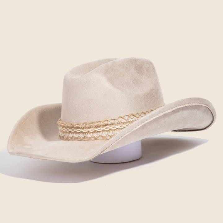 Indviklet Lagdelt Flettet Rem Cowboyhat for engroshandel hos Anarchy Street