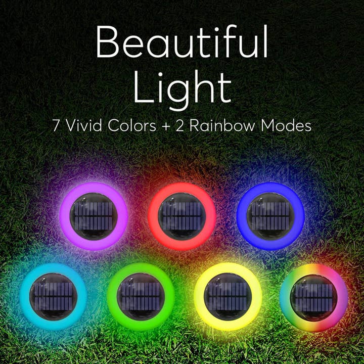 OutdoorSolarOutlet - Wholesale Outdoor/Lawn Light - Colorize Solar Lights Color Change Waterproof Ring Lights In-Ground5