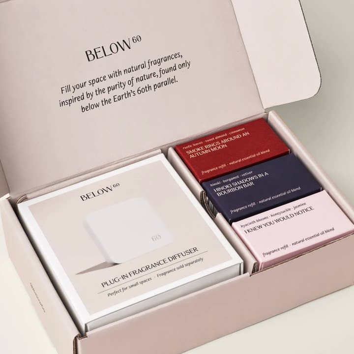 Below 60 - Wholesale Electronic Diffuser - Seasonal Starter Kit (Plug-in Wall Diffuser + 3 Seasonal Scents) | Gift Set | Home Fragrances by Hilary Duff 1