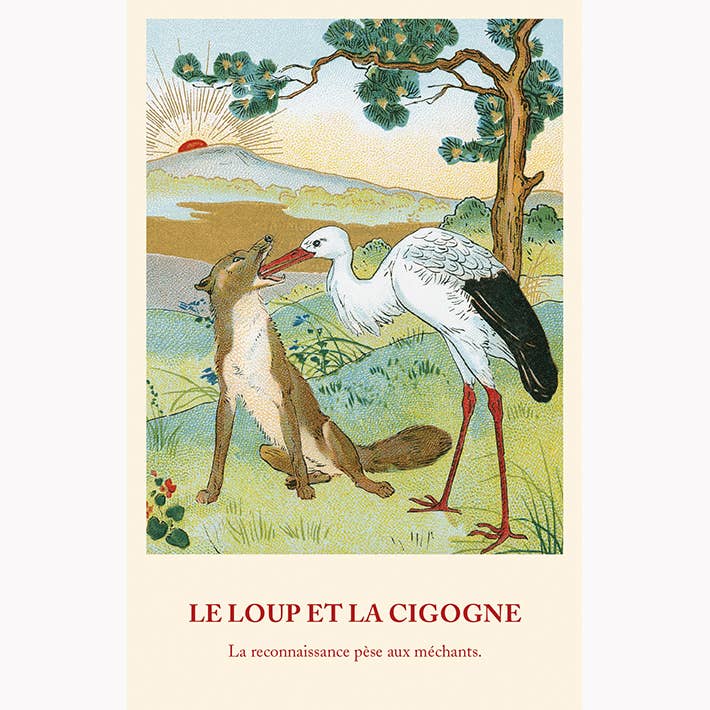 Fable Card: The Wolf and the Stork for wholesale by LUDOM EDITION