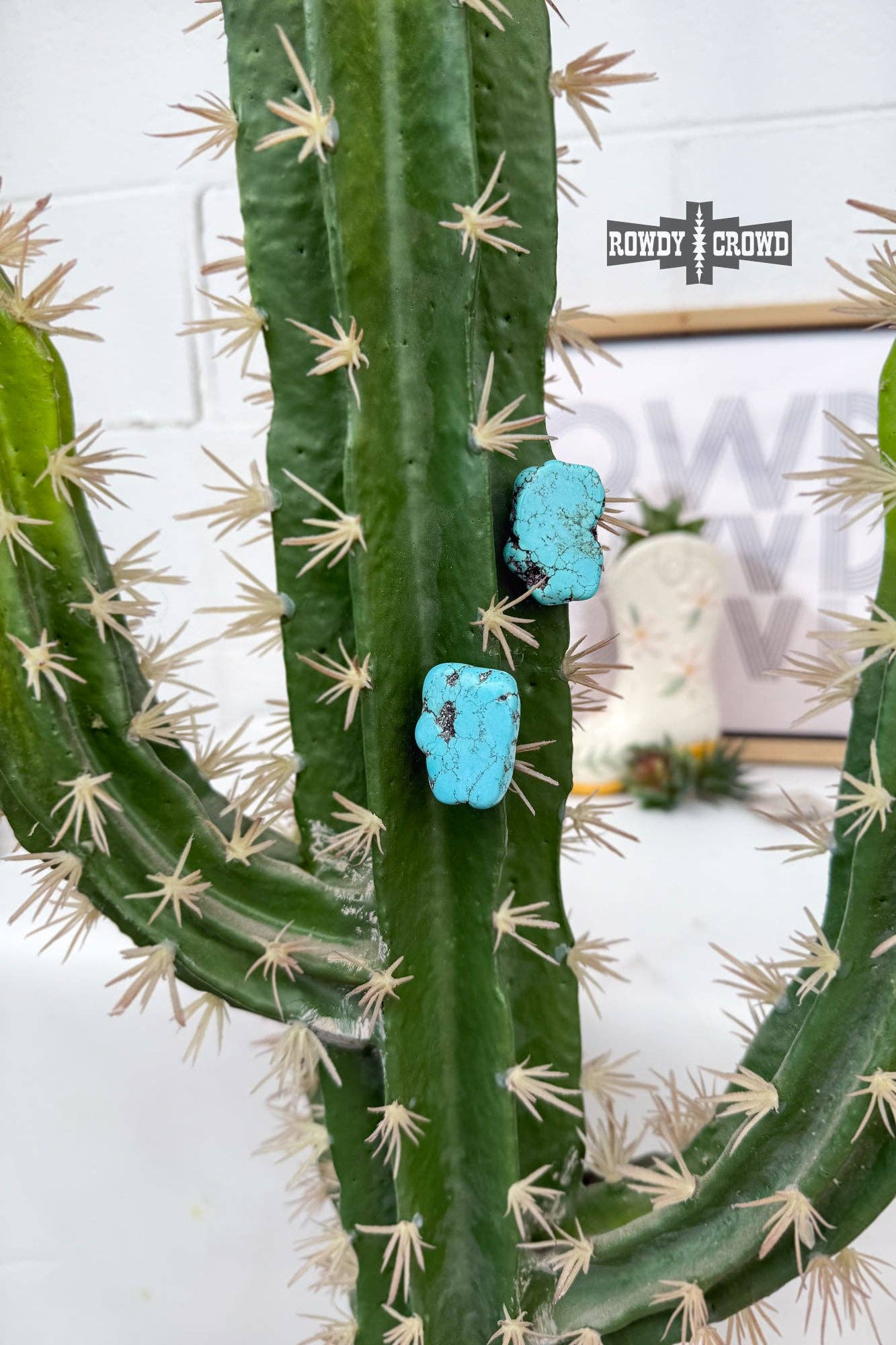 Rowdy Crowd Clothing – Brincos de argola por atacado – Turquoise Creek Studs2