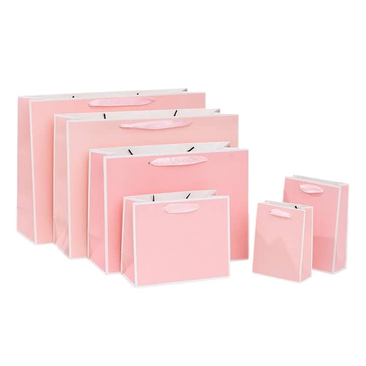 50 Cadeau Winkel Papieren Draagtas Roze (Meerdere Maten) voor wholesale door Zakka