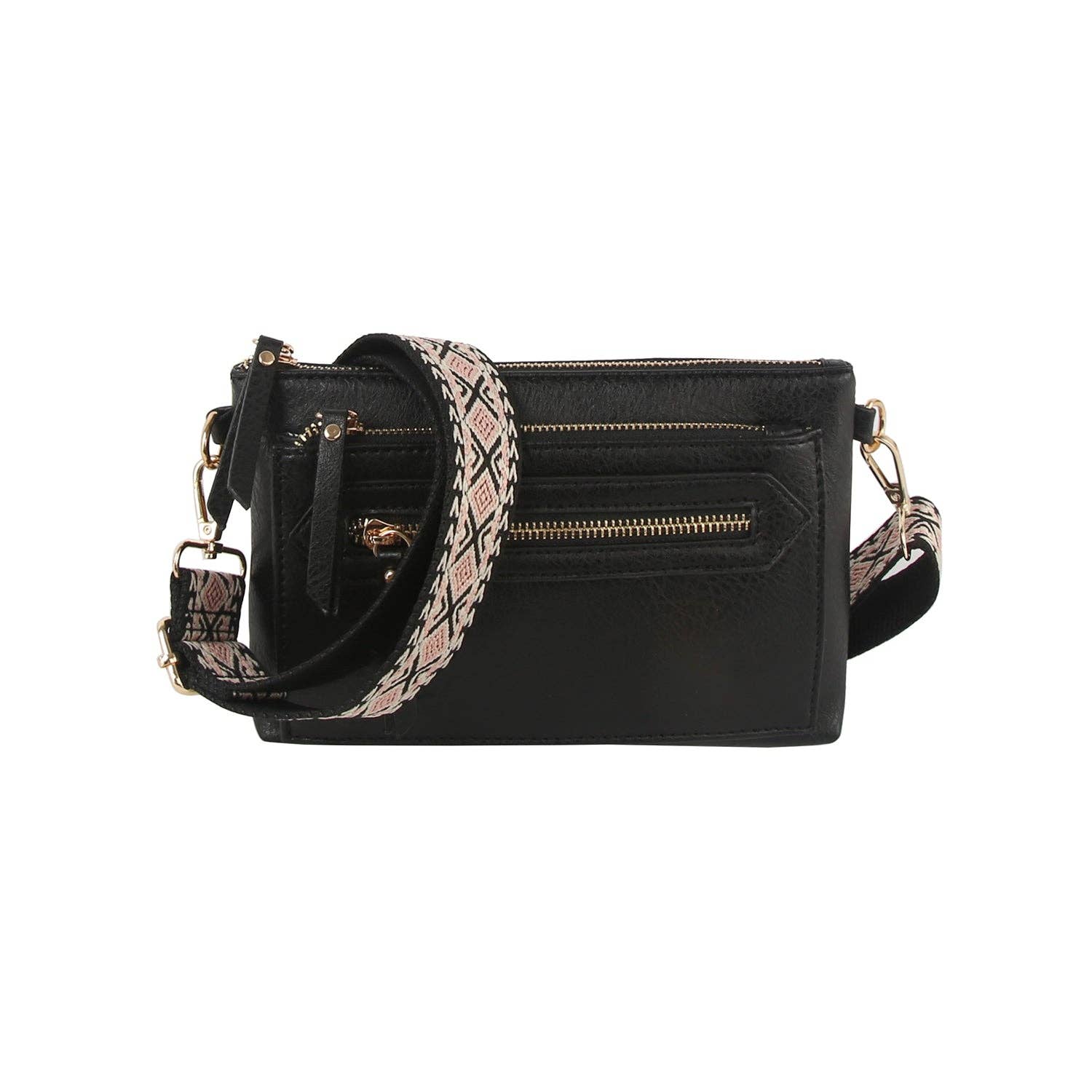 Handbag Factory Corp – wholesale Axelväska - Dam – Liten retangulär främre gitarrrem med dragkedja crossbody1