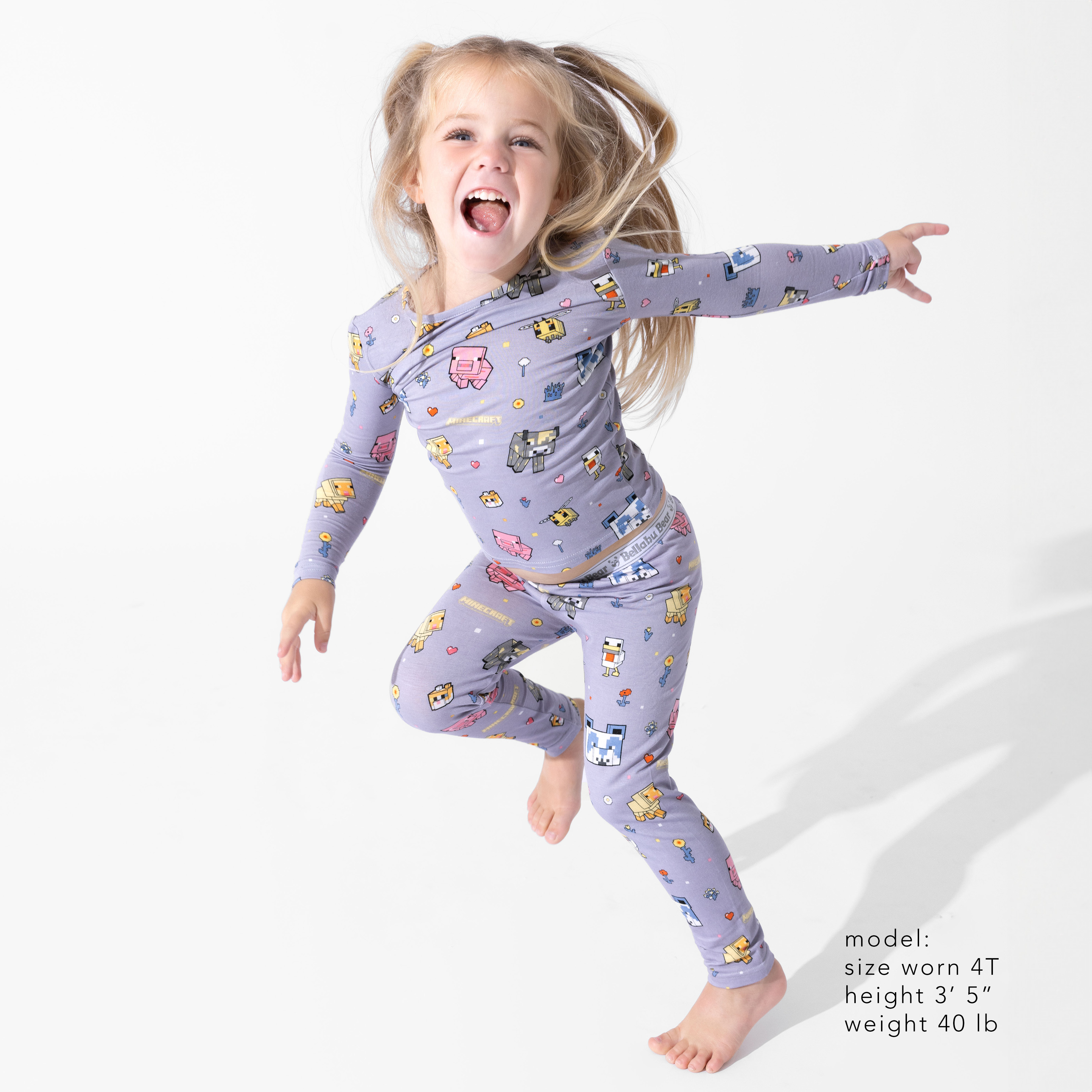 Bellabu Bear - Wholesale Sleepwear Set - Kids - Minecraft Pixel Pals Bamboo Kids Pajamas3