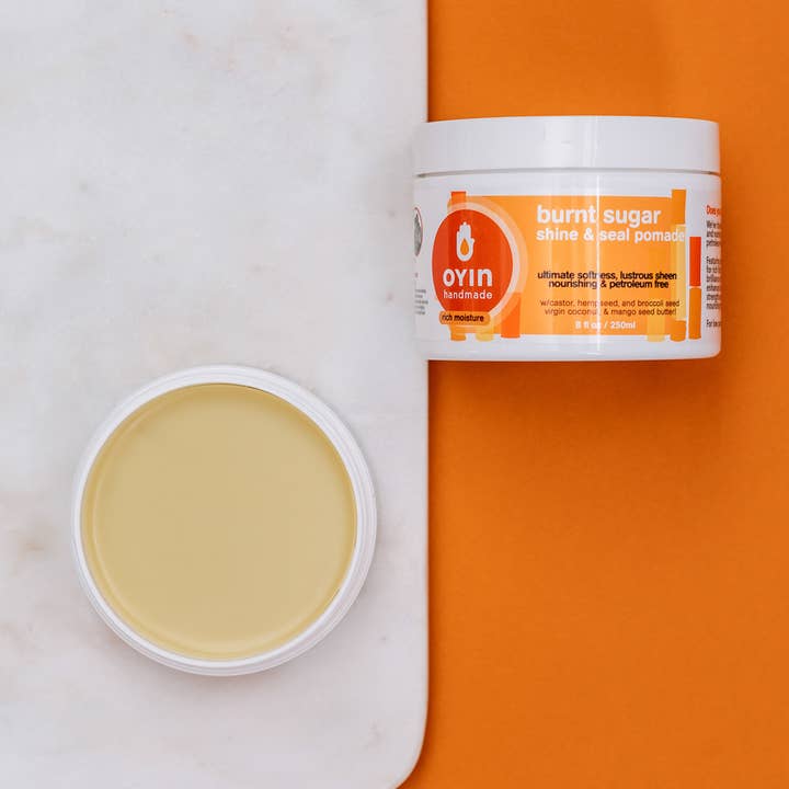 Estuche para pomadas humectantes para el cabello Burnt Sugar (6) para venta al por mayor de Oyin Handmade
