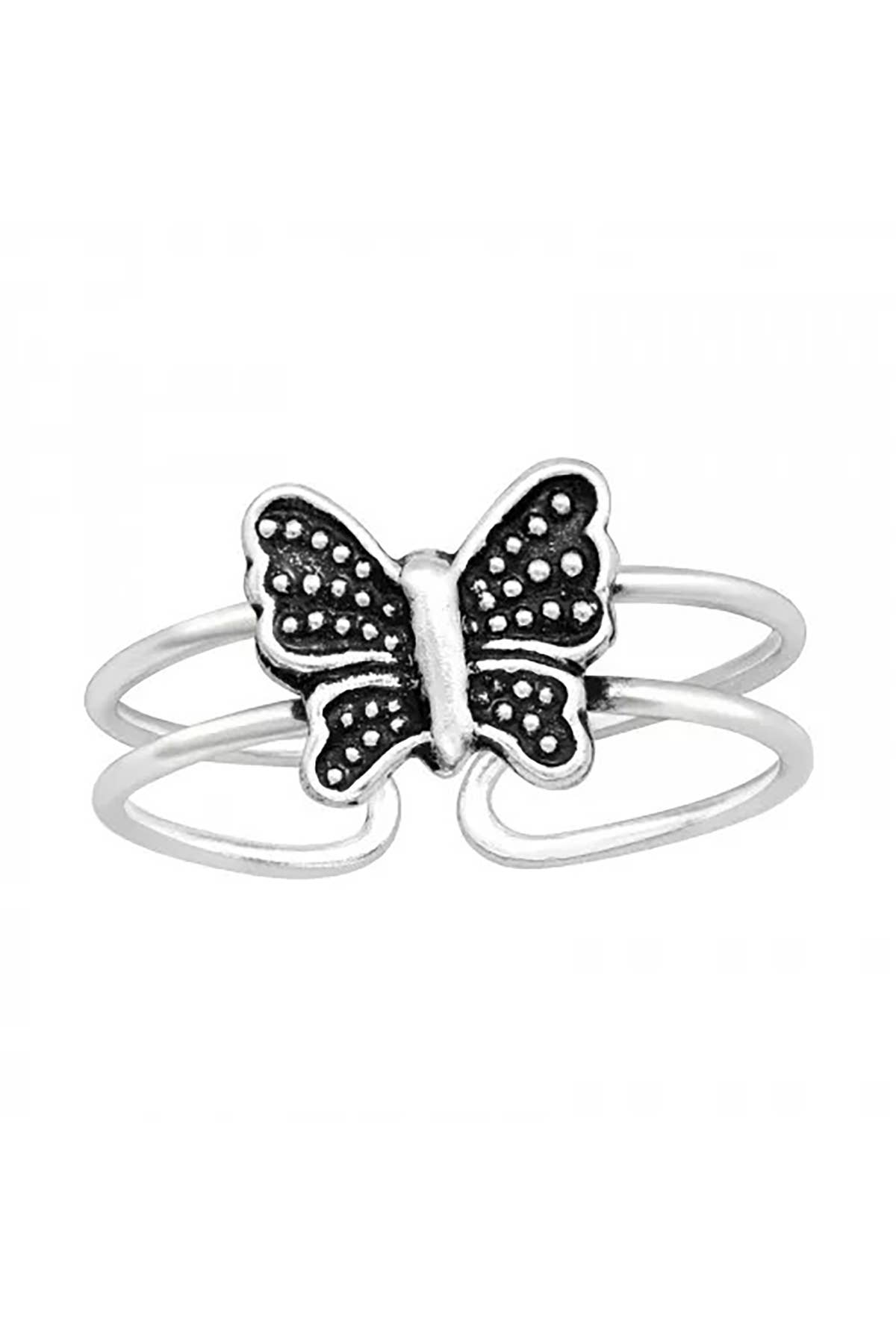 Zoey Simmons - Vente Bague d'orteil - Bague d'orteil ajustable papillon en argent sterling - SS1