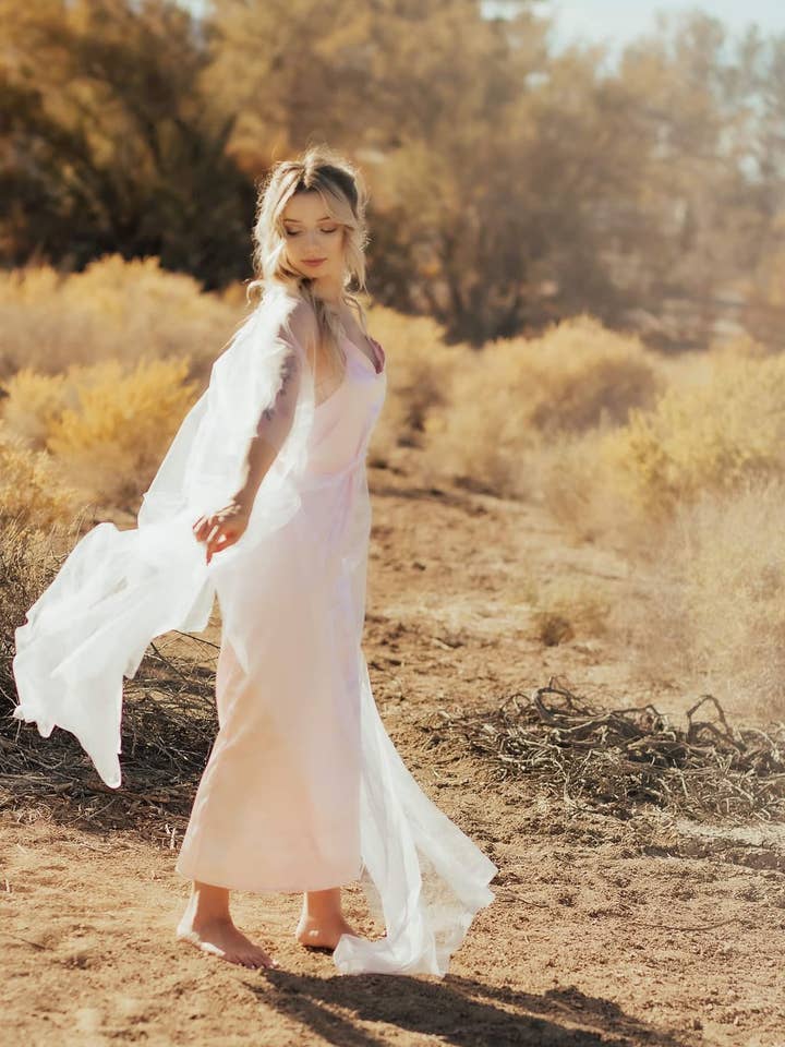 Akitaarigatoson - Vente Cache-maillot – femme - Robe de plage Dream en mousseline de soie et tulle, lingerie sous jupe5