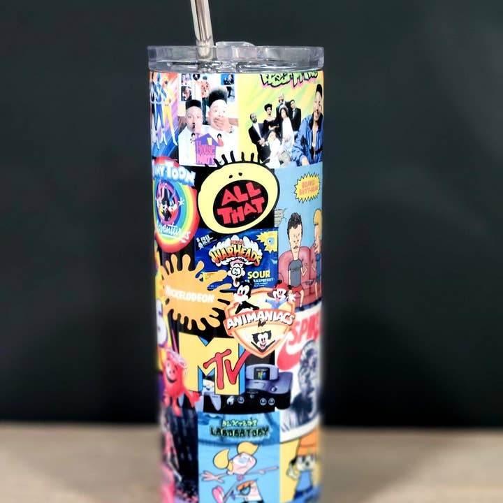 LGH Designs - Wholesale Insulated Mug/Tumbler - Love The 90s Tumbler, 20oz Stainless Steel Tumbler, 90s baby, 90s throwback tumbler