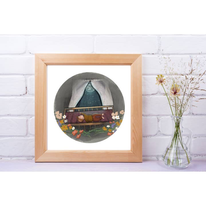 Baby in Crib Print for wholesale by Mother Moon by Bonnie Baumgartner