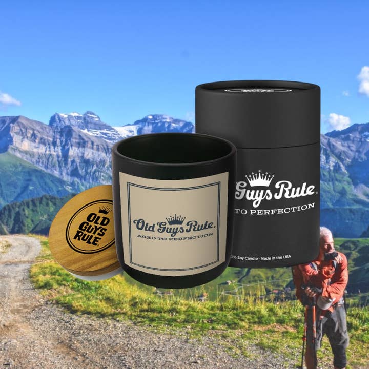 Uncommon Flame - Wholesale Jar/Filled Candle - Old Guys Rule - Script Logo Candle4