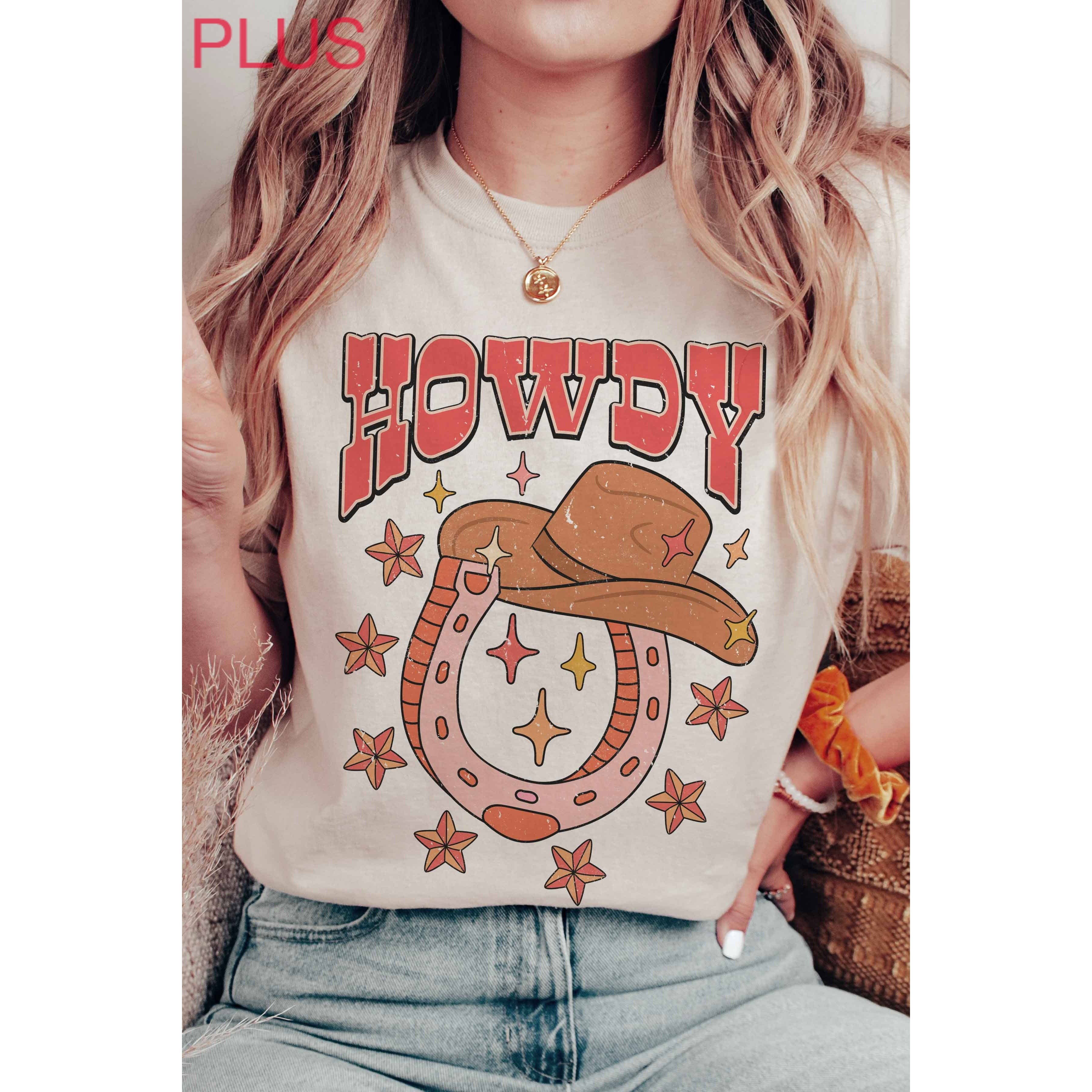 BLUME & CO. - Wholesale T-Shirt (Graphic) - Women's - HOWDY HORSESHOE Plus Size Graphic Tee4