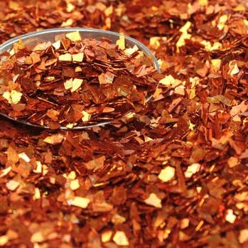 Orange German Glass Glitter - Real Super Shard Glitter for wholesale by Meyer Imports