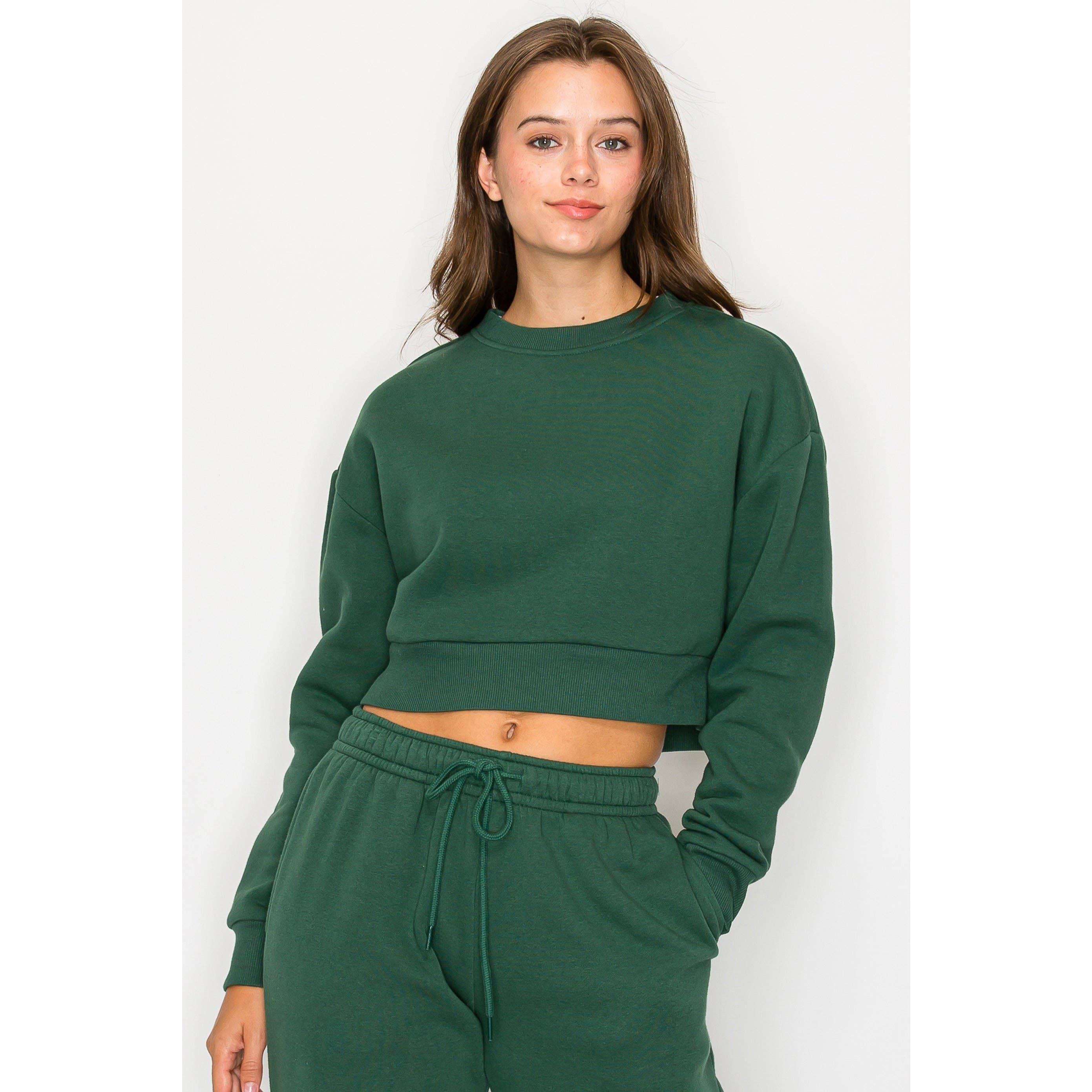 Timeless - Wholesale Sweatshirt - Women's - Cropped Fleece Crewneck Sweatshirt5