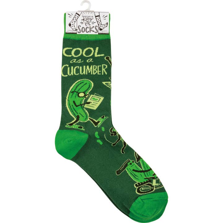 Primitives by Kathy - Wholesale Socks - Unisex - Cool As A Cucumber Socks