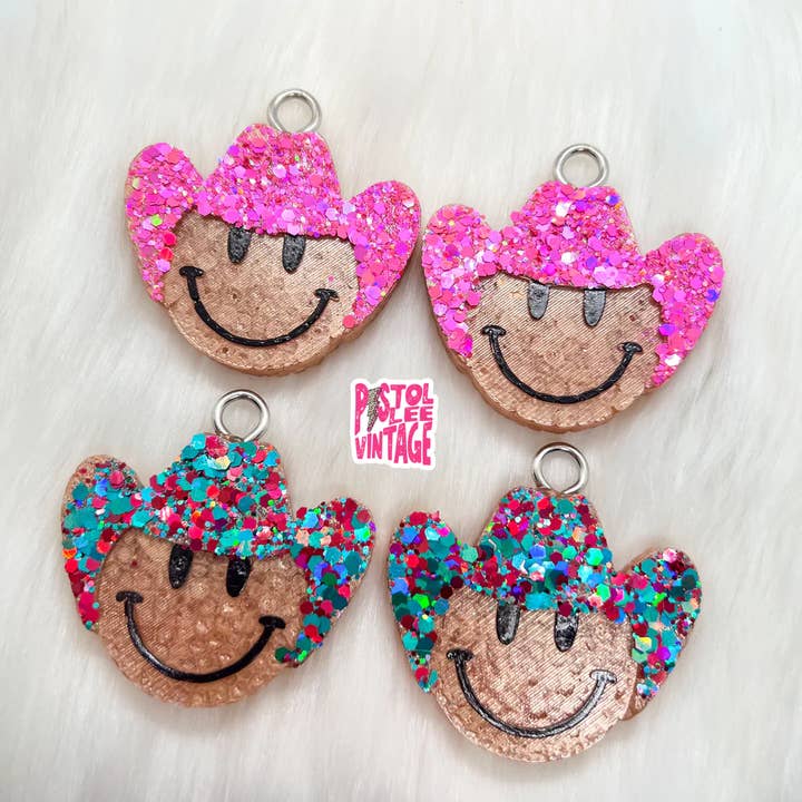 Smiley Cowboy Freshie Vent Clips for wholesale by Pistol Lee Vintage