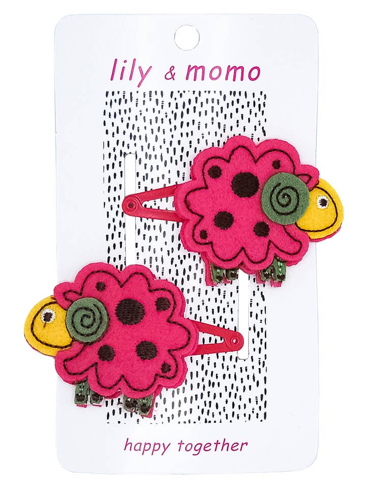 Little Lamb Haarspeldjes - Roze voor wholesale door Lily and Momo