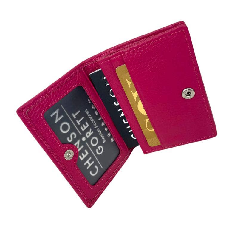 Chenson & Gorett - Wholesale Card Holder - Women's - Leather Card Holder with Button Flap and High Quality KB1505
