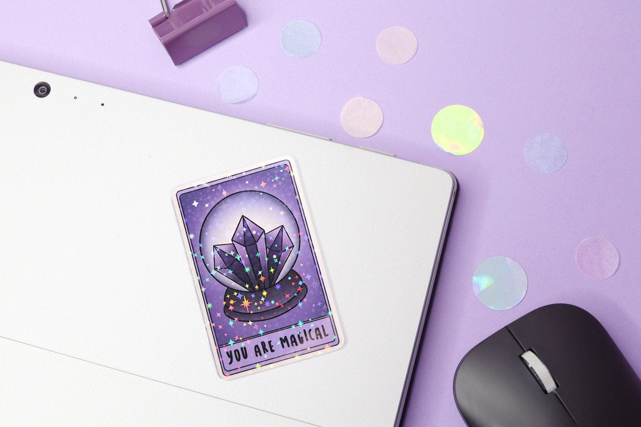 LorenaxAngelina - Wholesale Sticker - “You Are Magical” Holographic Sticker/Tarot Witchy1