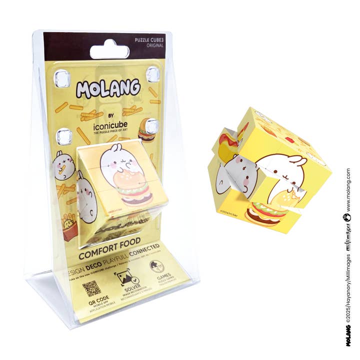 MOLANG COMFOOD – Puzzle-Würfel 3x3 Classic (57 mm) für den Großhandel von ICONICUBE