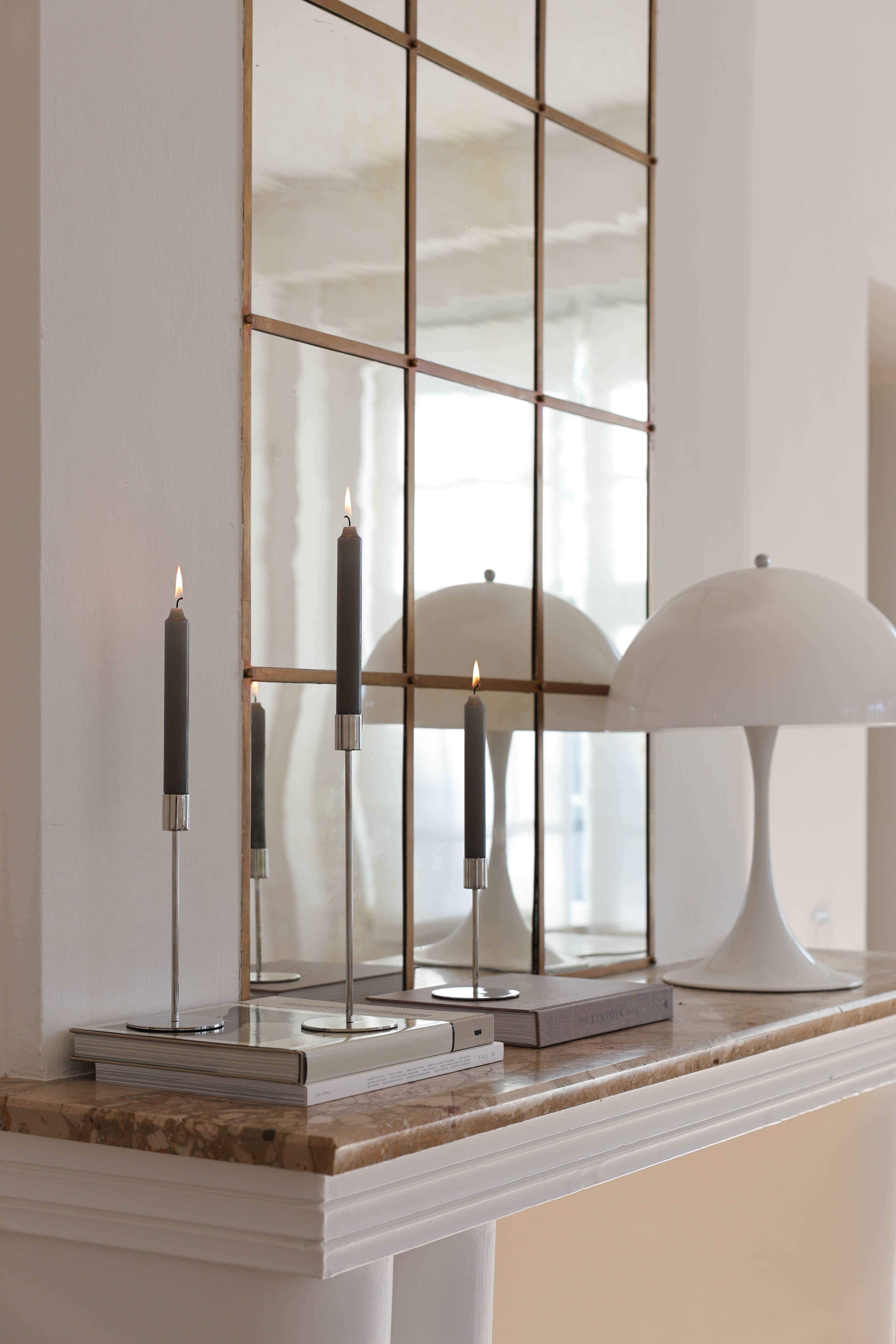 SUNNY HOME - Wholesale Candle Holder - Silver Doric Candle Holder Set of 32