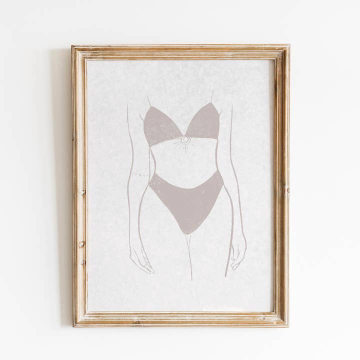 Minimal Line Art of Woman's Body, Body Illustration for wholesale by Abate Graphics