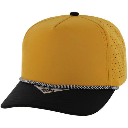 Zion Brand - Wholesale Baseball Cap - Unisex - BLANK 5 PANEL ROPE LASER CUT SNAPBACK BALL CAP7