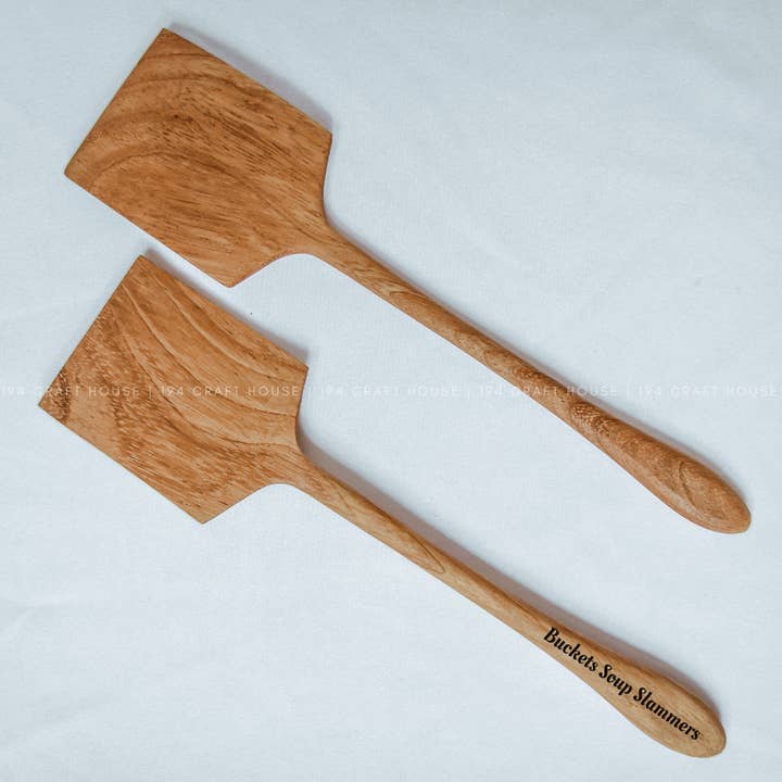 194 Craft House - Wholesale Spatula/turner - Wooden Curved Spatula - 12" - Kitchen Serving Utensils6