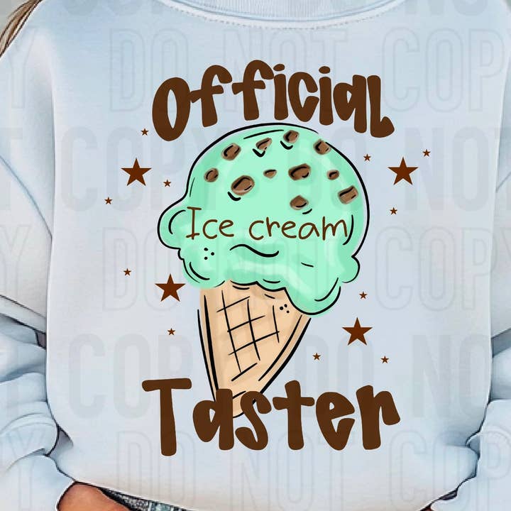 K and M Designs - Wholesale Sublimation Transfer - Official Ice Cream Taster DTF Transfer0
