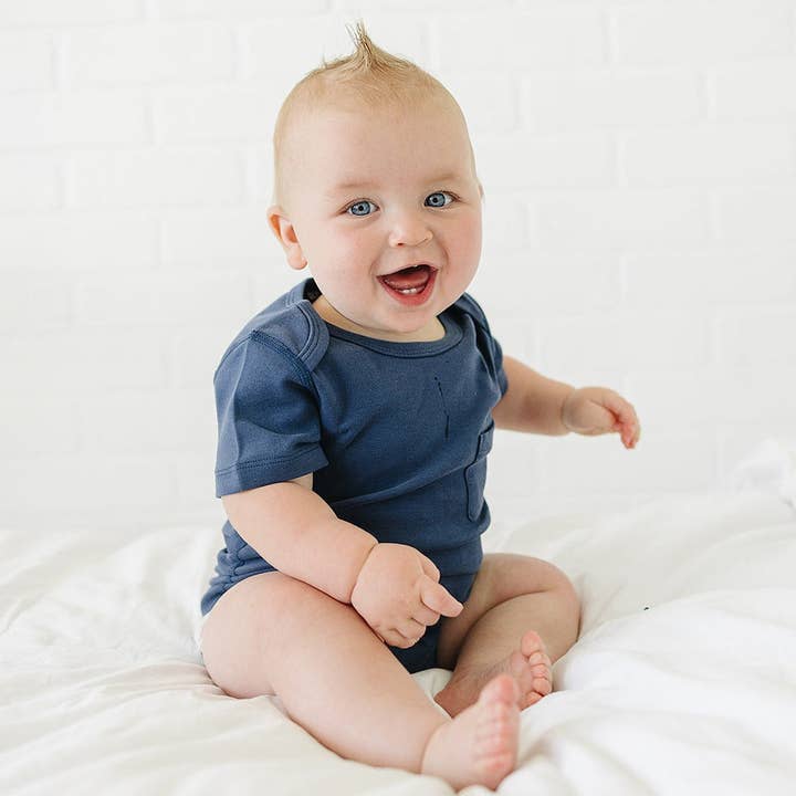 Bodysuit in Blueberry for wholesale by Our Little Treasures