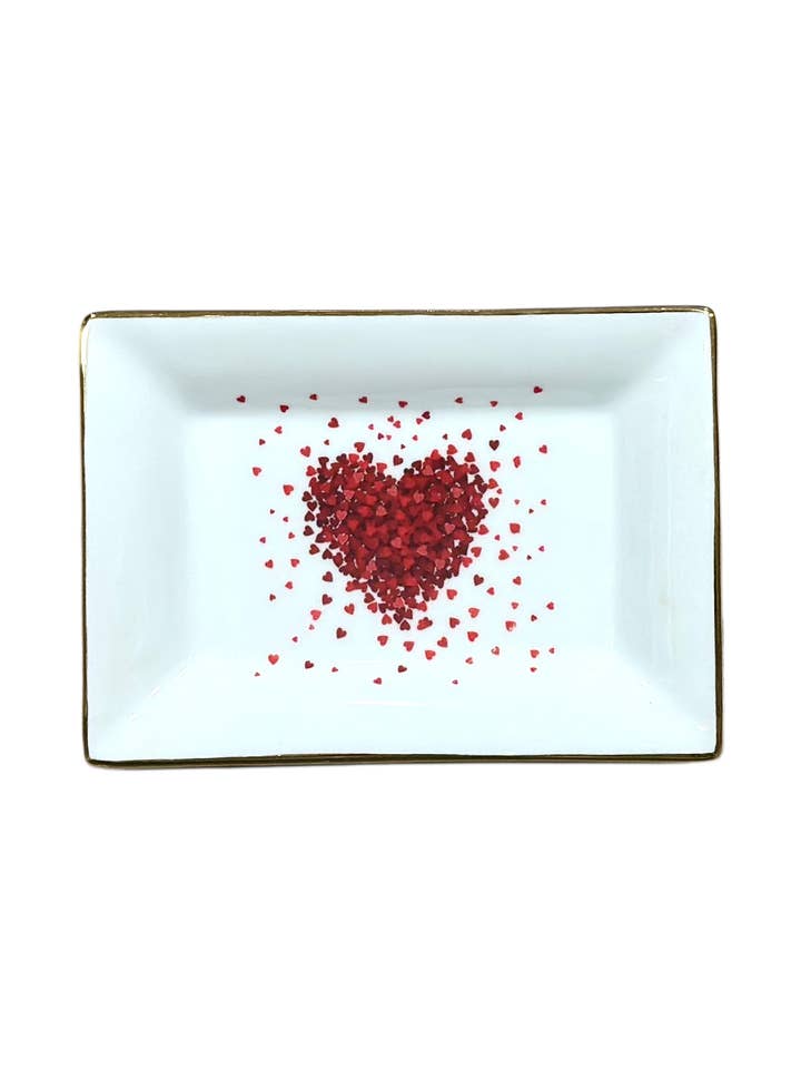 Alla hjärtans hjärta, Spridda hjärtan, Smyckesbricka för wholesale av The French Bee & Co