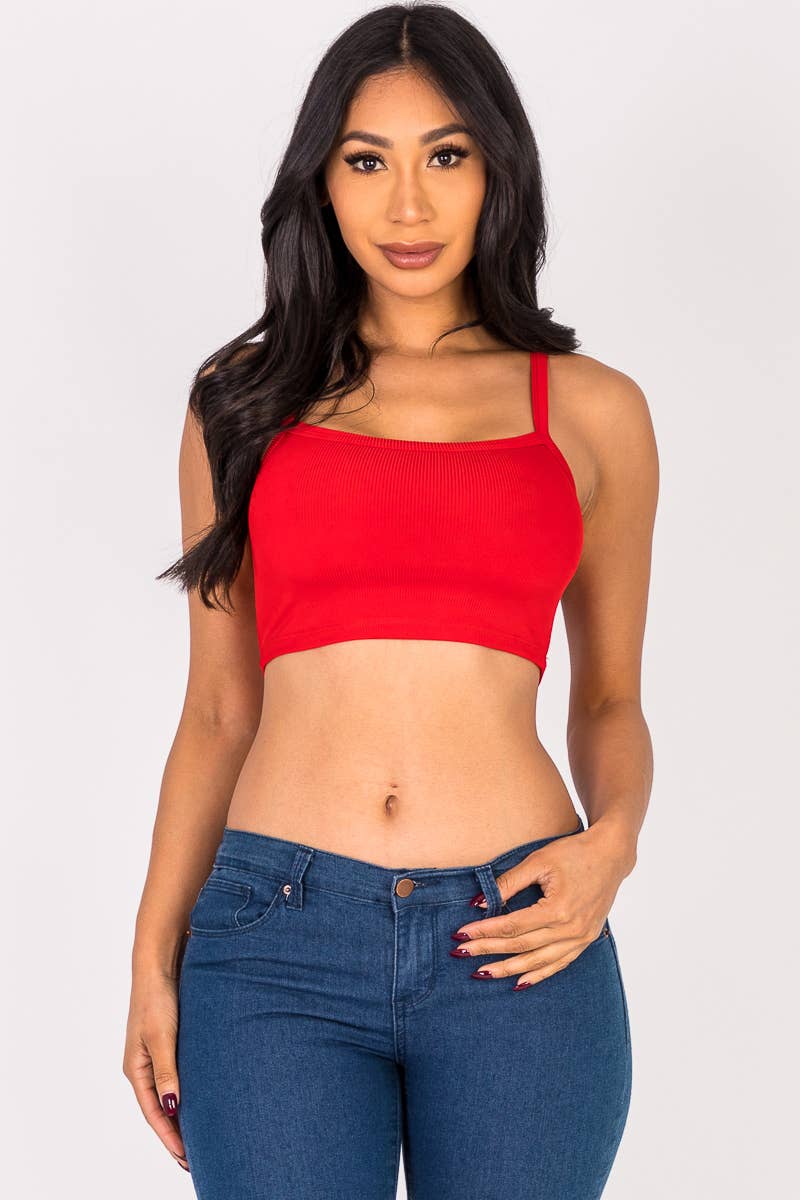 CAPELLA APPAREL - Wholesale Camisole - Women's - Ribbed Knit Cami Crop Top7