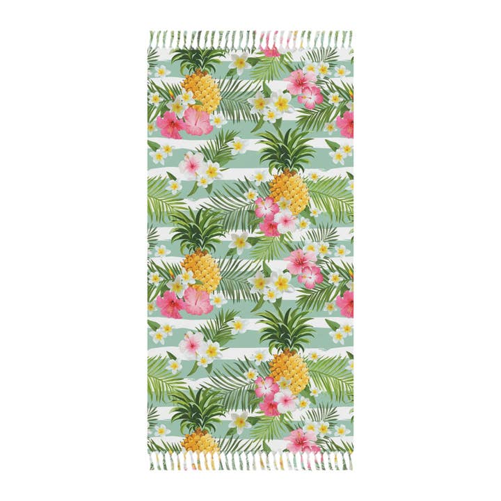 Hearth Home & Living – wholesale Beach towel – Boho Beach Cloth Tropical Flowers