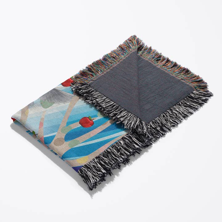 3dRose - Wholesale Throw Blanket - 3dRose, White Dove in Apple Tree, Blue Abstract, Rosh Hashanah, Blanket3