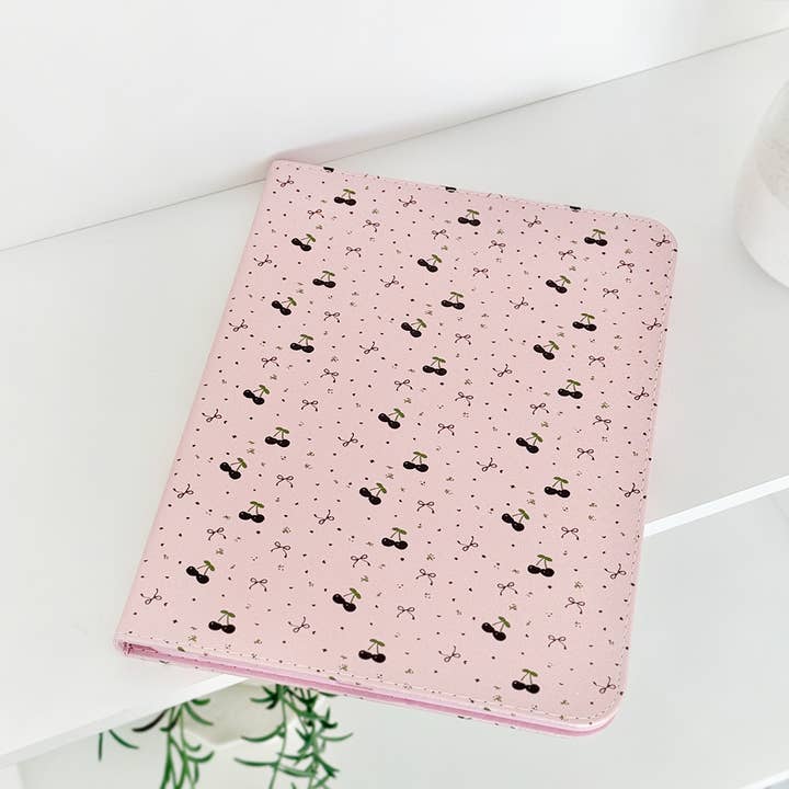 Ditsy Bows & Cherries Pink iPad Case for wholesale by Coconut Lane