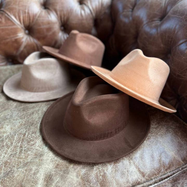 Queens INC - Vente Chapeau en feutre - femme - Chapeau Rancher en daim à bord court et rigide7