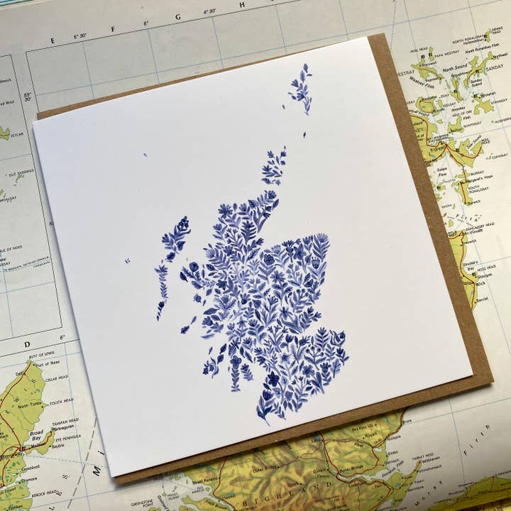 Cartão de Cumprimentos Floral Tradicional da Escócia por atacado de Samantha Dolan