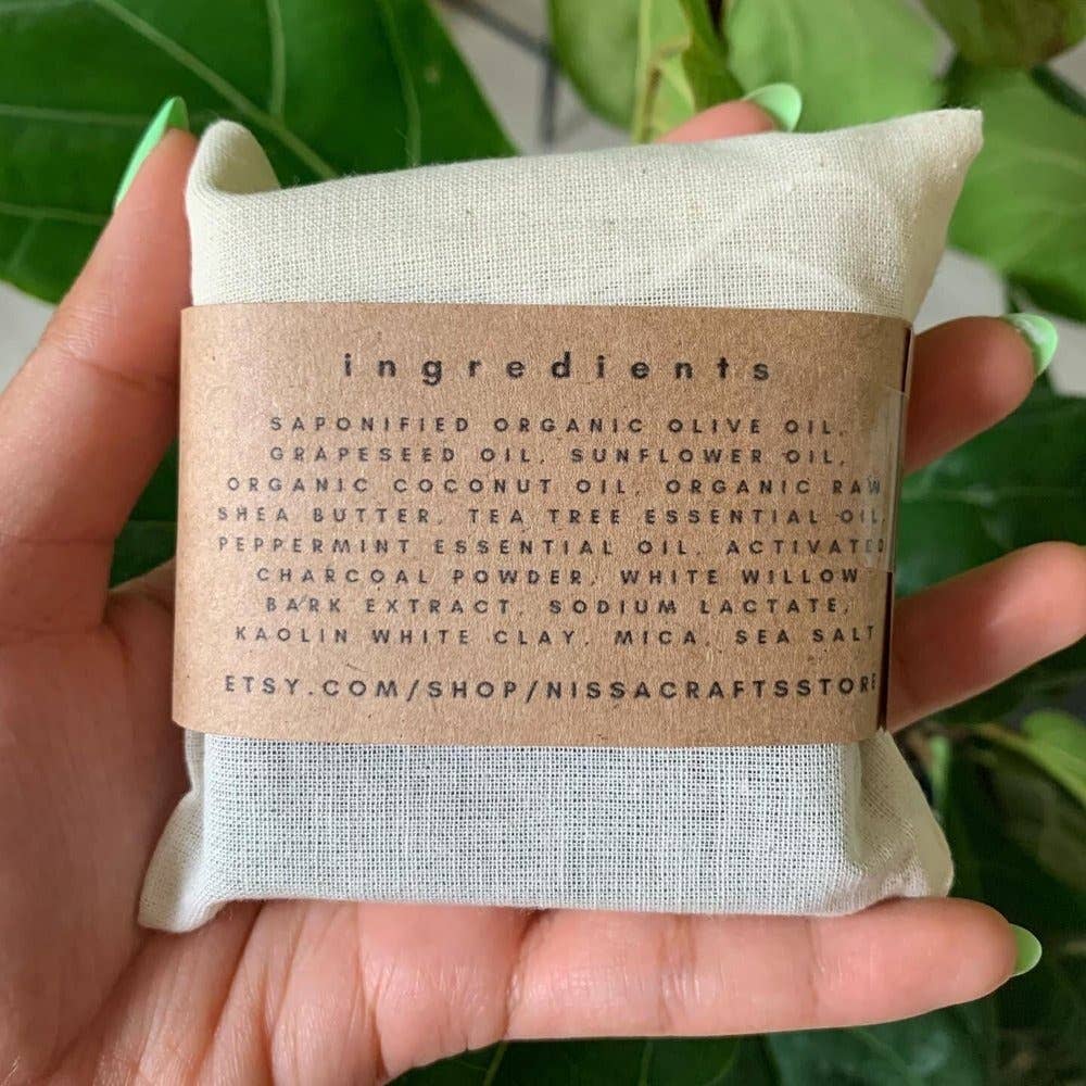 Nissa Crafts – wholesale Bar Soap – Smack That Acne - Tea Tree, Activated Charcoal Soap3