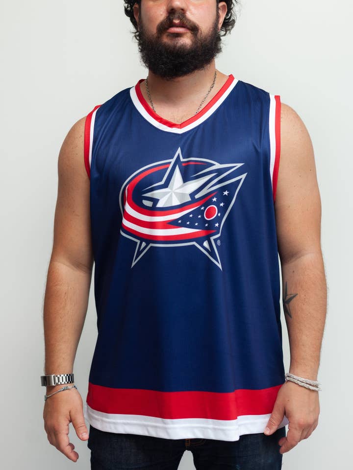 Columbus Blue Jackets Hockey Tank for wholesale by Bench Clearers