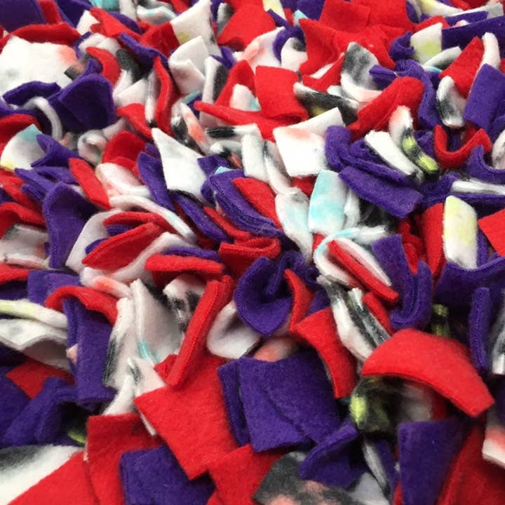 Purple/ Red/ Paw Print Polka Washable Snuffle Mat/ Pet Nose Work Foraging Pick Your Size for wholesale by Life’s A Treasure Mat
