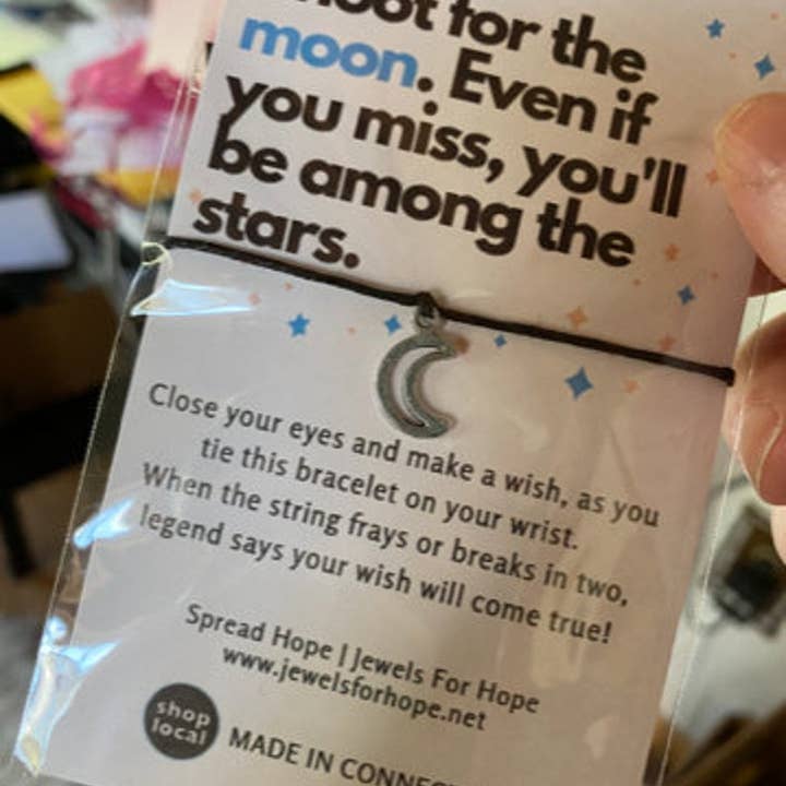 Jewels For Hope - Wholesale Charm/Dangle Bracelet - Moon Wish Bracelet - Inspirational Cord Charm Jewelry2