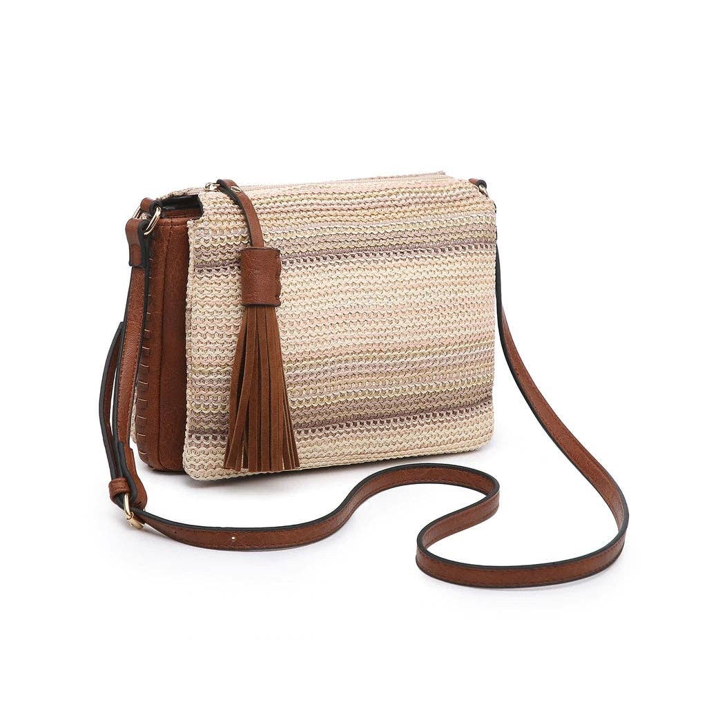 MiMi Wholesale - Vente Sac à bandoulière – femme - Sac à bandoulière à trois compartiments M1918 avec pompon3