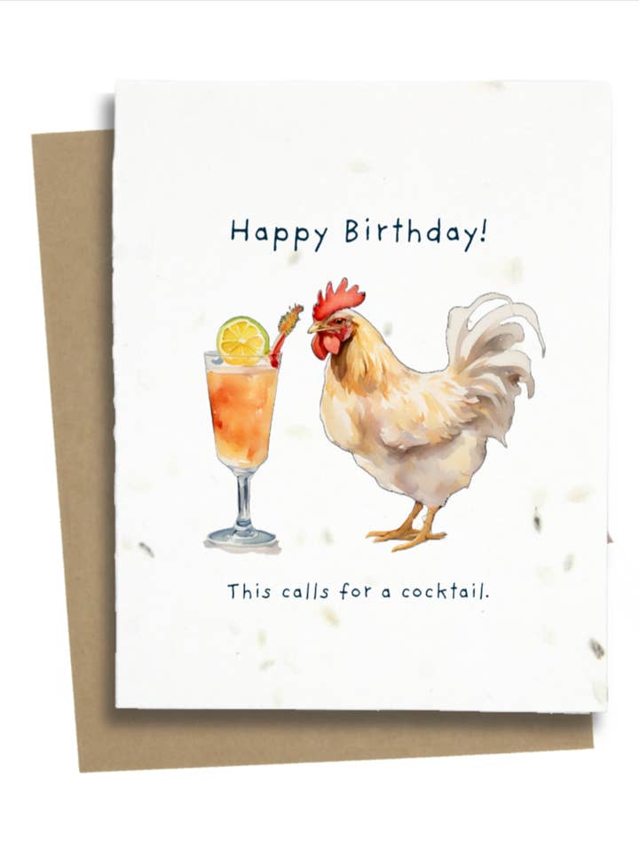 Grappige cocktailkaart voor wholesale door Greet n' Grow Plantable Cards