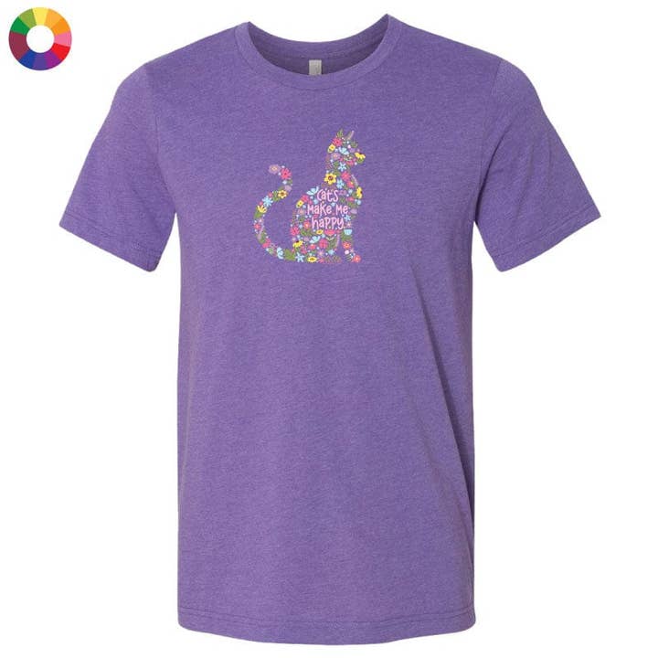 Katzen machen mich glücklich - Leichtes T-Shirt für den Großhandel von Teddy the Dog