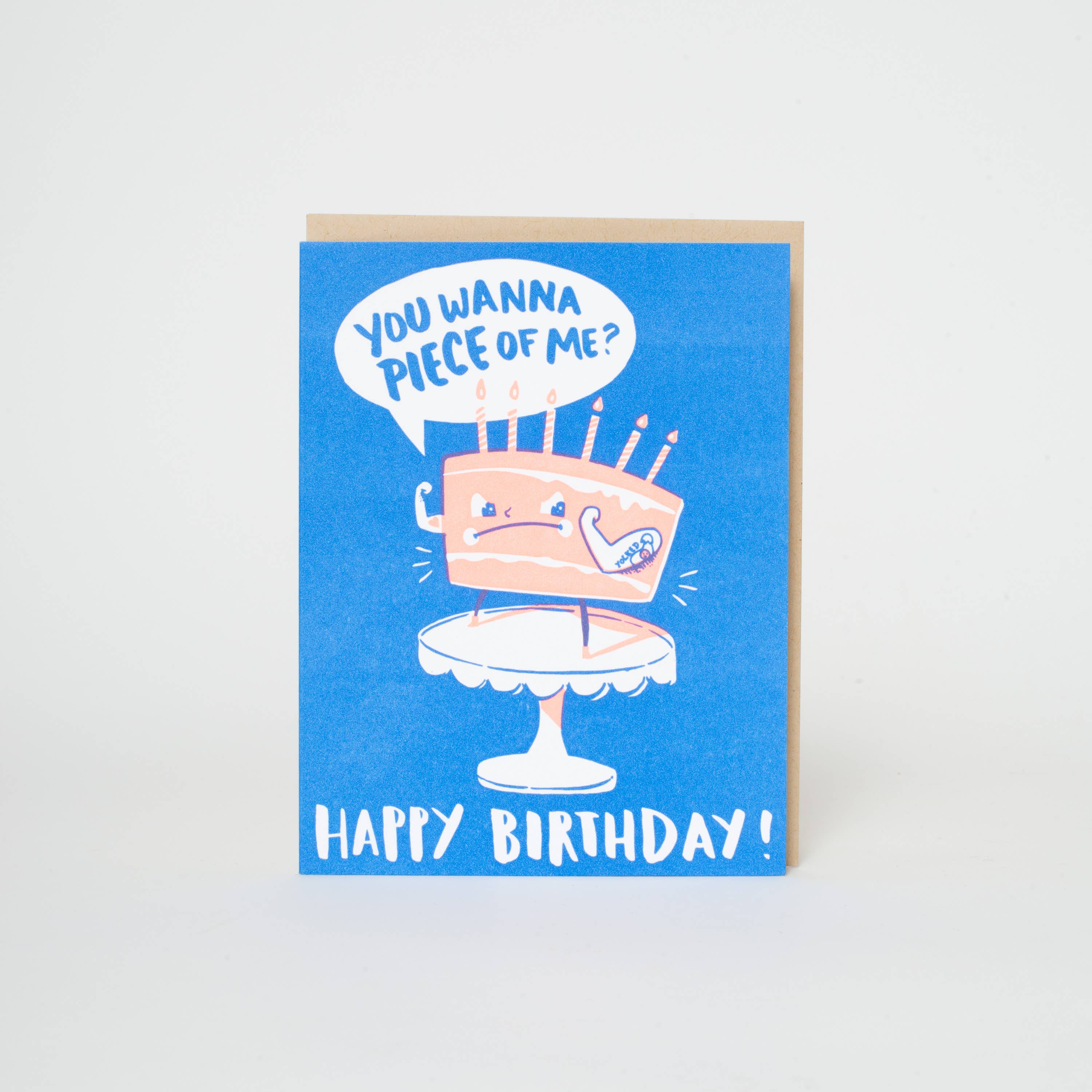 Egg Press Manufacturing - Wholesale Birthday Card - Yolked Birthday Cake Punny Letterpress Greeting Card by Hello!Lucky1