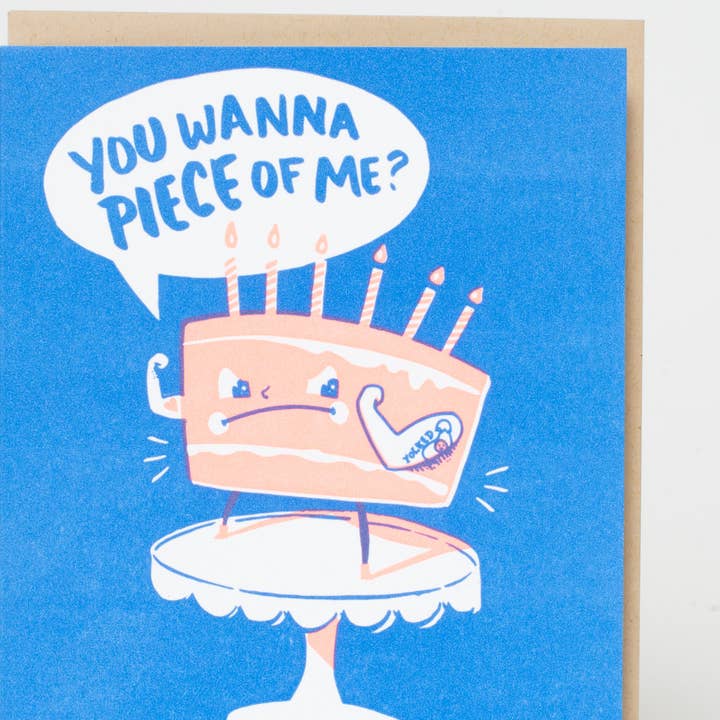 Egg Press Manufacturing - Wholesale Birthday Card - Yolked Birthday Cake Punny Letterpress Greeting Card by Hello!Lucky1