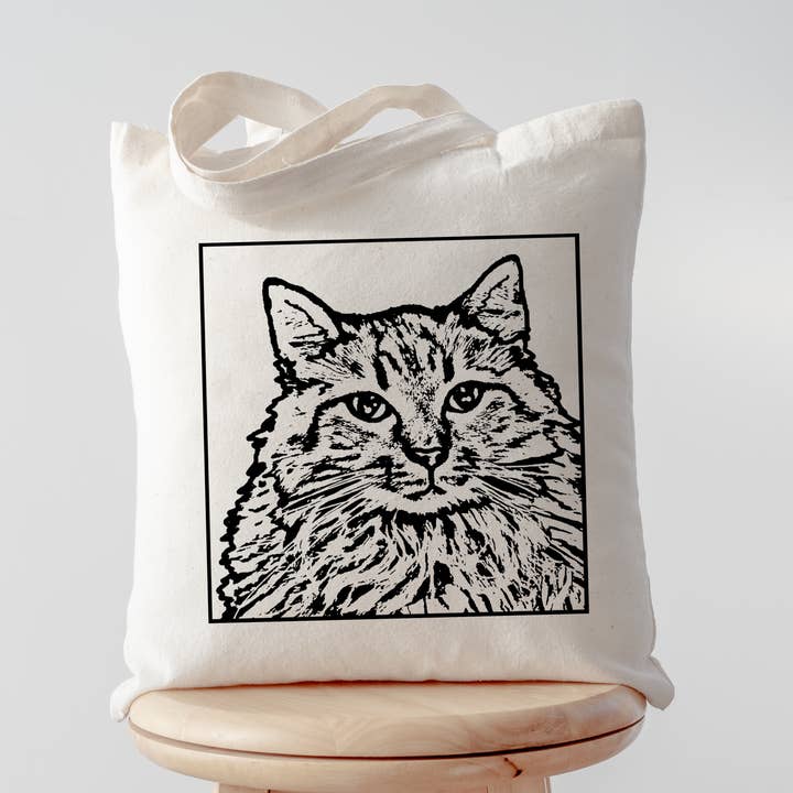 Spicy Kitten Designs - Wholesale Tote Bag - Women's - Melanie the Maine Coon Cat Tote Bag0