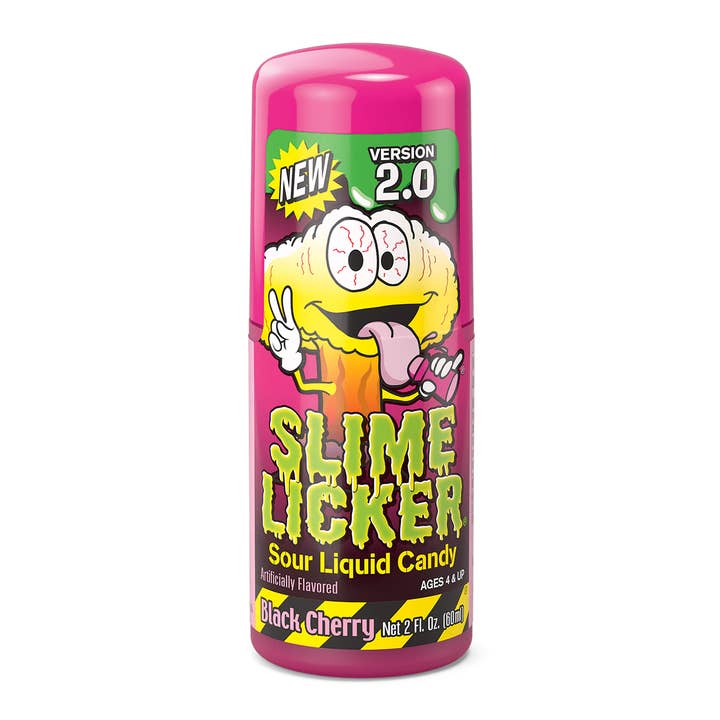 Showcase - Wholesale Gummy - Toxic Waste: Slime Licker 2.0 Version - Green Apple & Black Cherry Roller (Ships Assorted)2