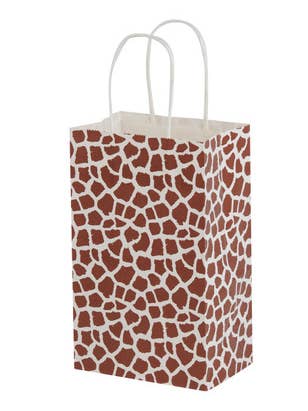 Giraffe Print Paper Shopping Bags for wholesale by Store Supply Warehouse